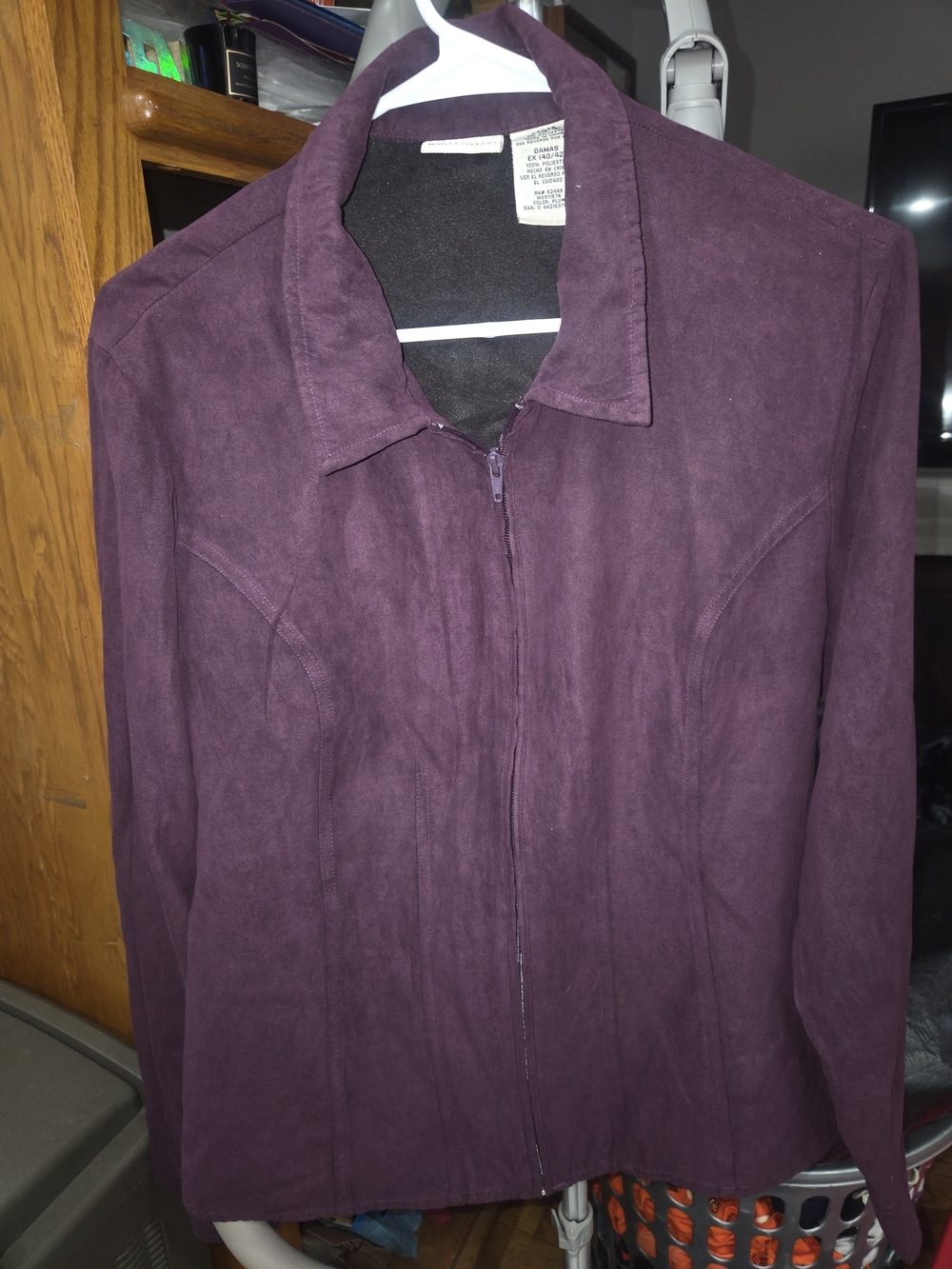 White Stag Plum Suede Zip Jacket